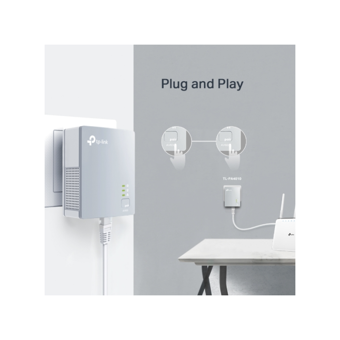 Powerline adapter TP-LINK TL-PA4010 KIT AV600 (brzina prijenosa do 600Mbps, Plug and Play, štednja energije)-1