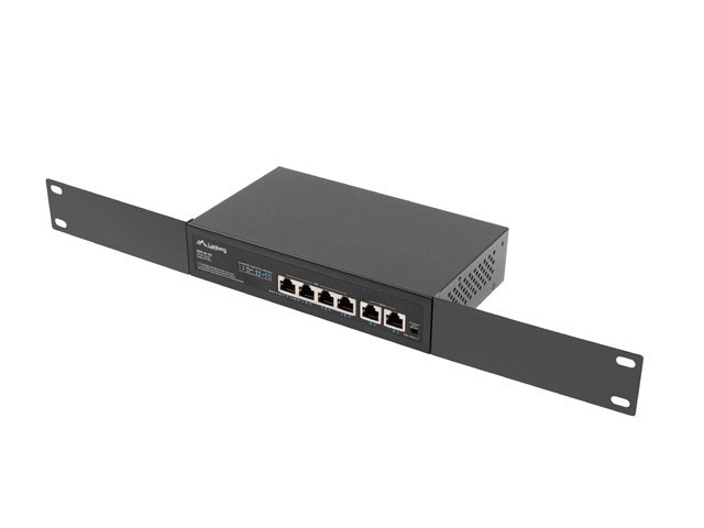 Lanberg Switch PoE+ Rack 10"/19" RSFE-4P-2FE-60-1