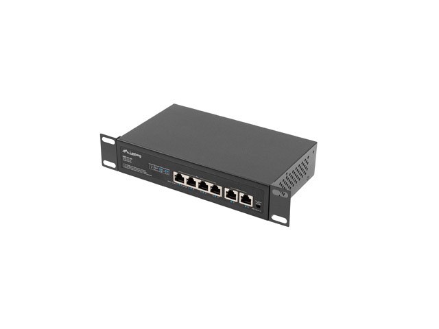 Lanberg Switch PoE+ Rack 10"/19" RSFE-4P-2FE-60-3