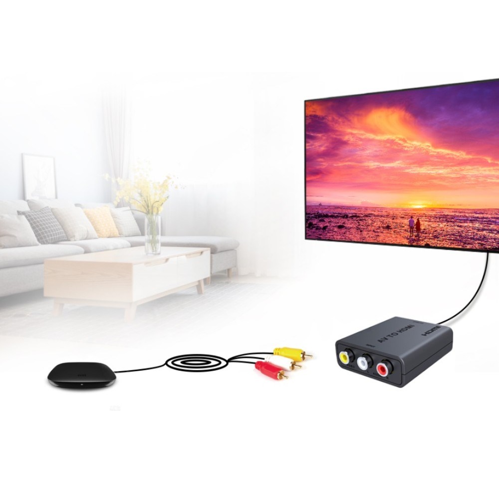 AV Composite video and audio converter 3x RCA to HDMI 1080p-3