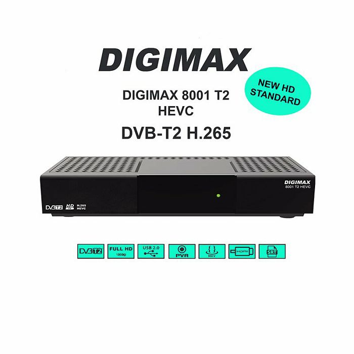 DVB-T2 prijemnik DIGIMAX 8001 DVB-T2 HEVC-1