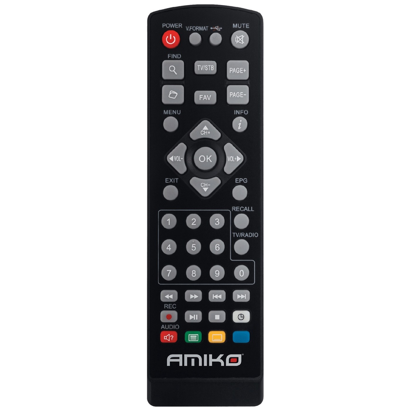 Prijemnik DVB-T2 AMIKO DVB-T2, H.265, Media Player,USB - T765-5