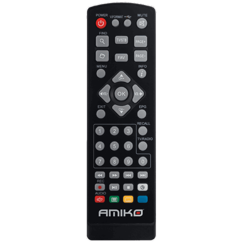 Prijemnik DVB-T2 AMIKO DVB-T2, H.265, Media Player,USB - T765-2