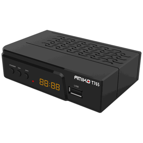 Prijemnik DVB-T2 AMIKO DVB-T2, H.265, Media Player,USB - T765-0