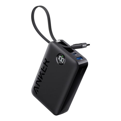 Prijenosna baterija ANKER 335 20K (s ugrađenim USB-C kabelom, crna)-3