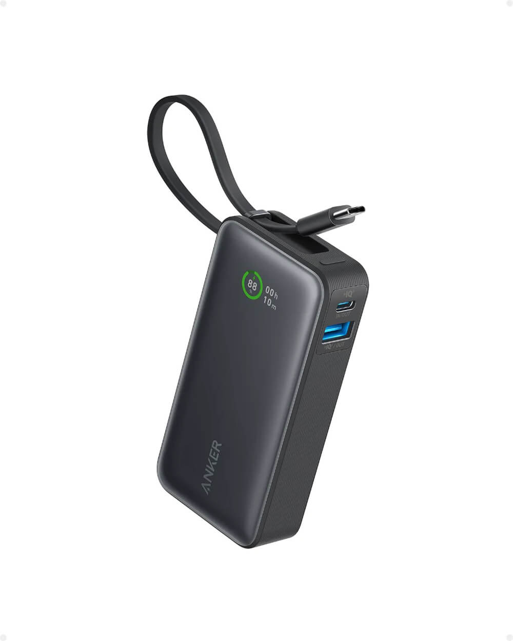 Prijenosna baterija ANKER 545 Nano (10000 mAh, 30 W, ugrađeni USB-C kabel, crni)-2