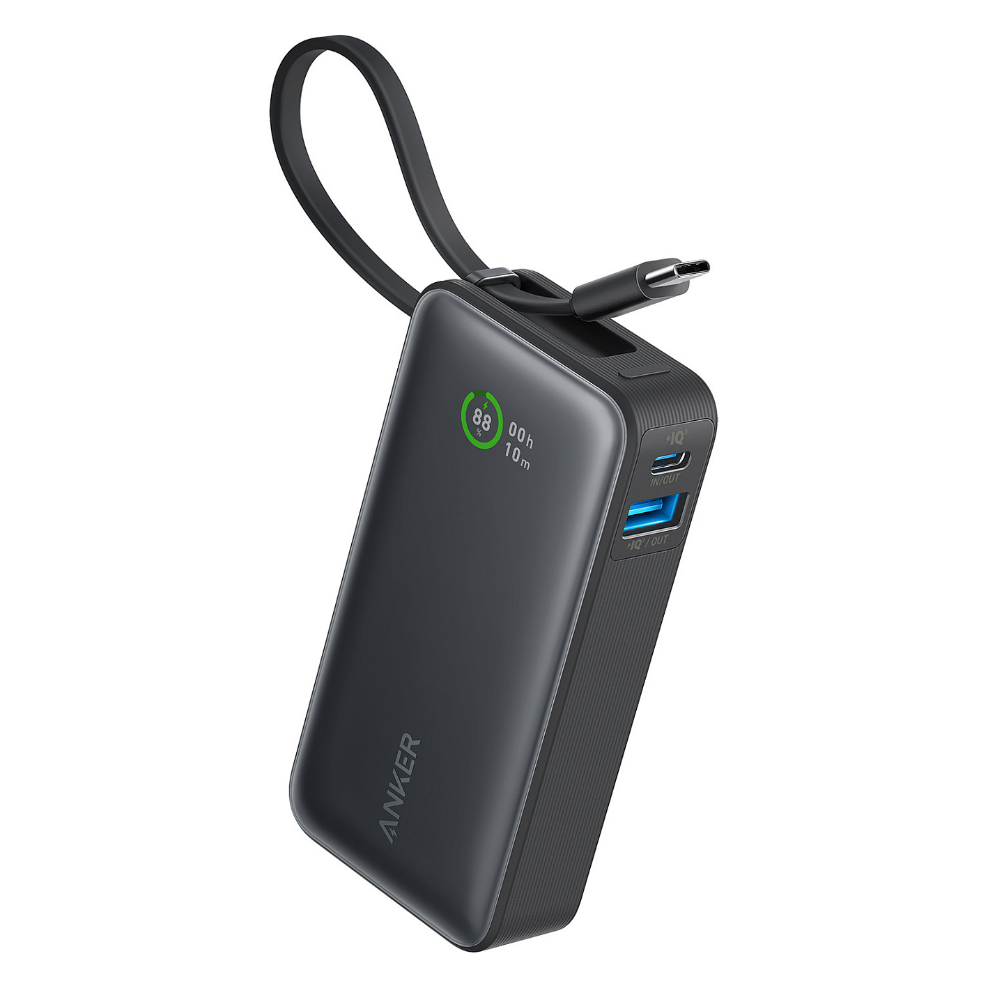 Prijenosna baterija ANKER 545 Nano (10000 mAh, 30 W, ugrađeni USB-C kabel, crni)-5