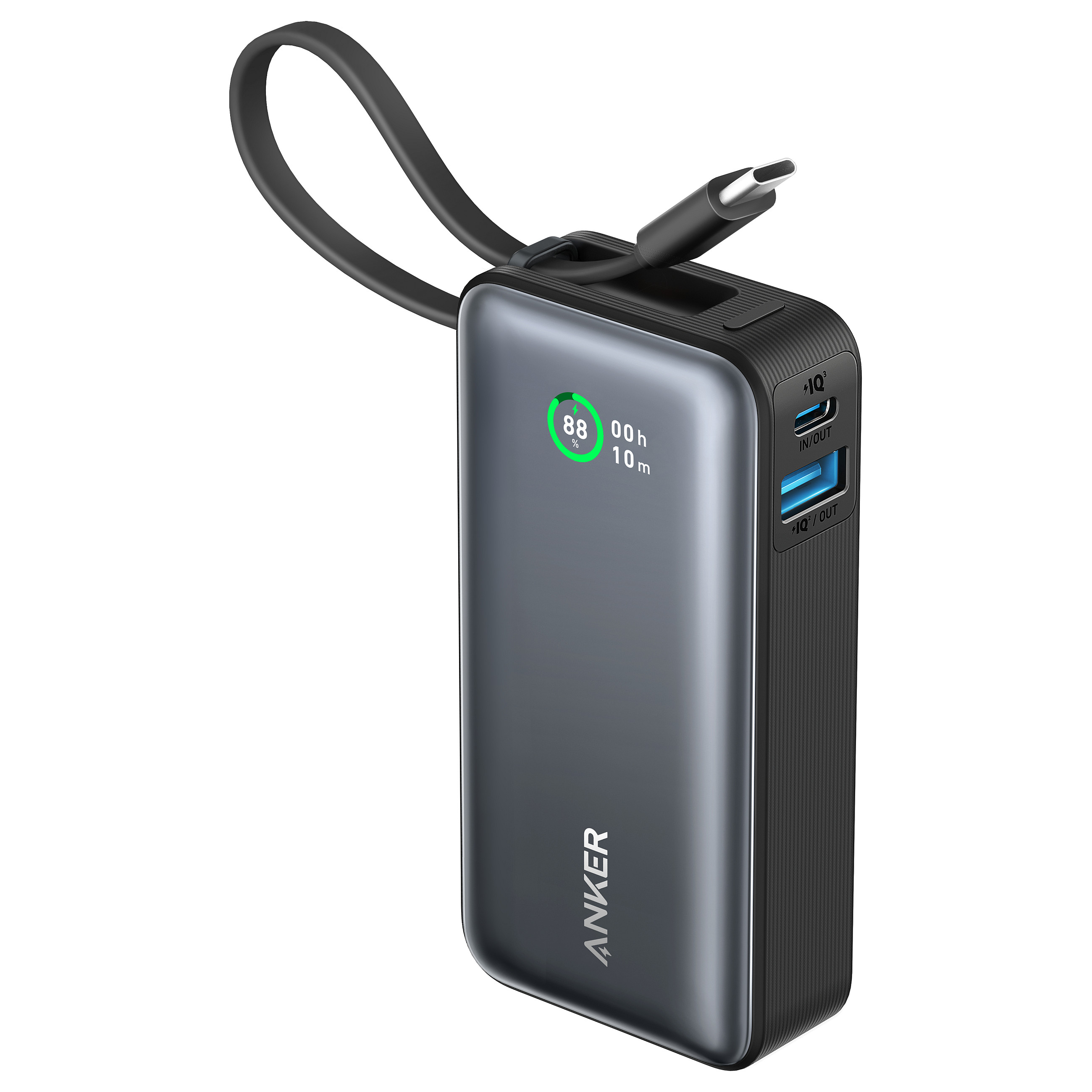 Prijenosna baterija ANKER 545 Nano (10000 mAh, 30 W, ugrađeni USB-C kabel, crni)-11