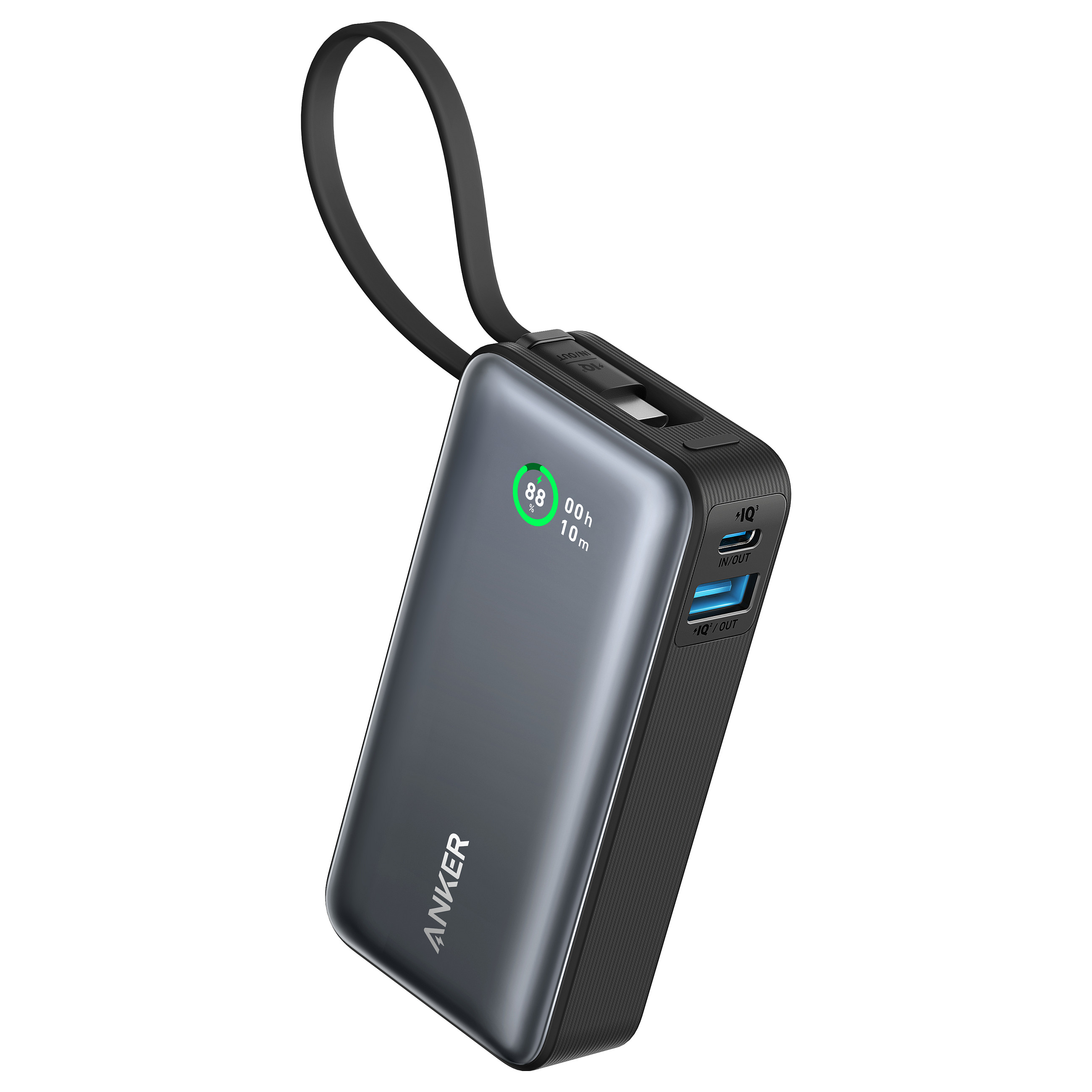 Prijenosna baterija ANKER 545 Nano (10000 mAh, 30 W, ugrađeni USB-C kabel, crni)-20