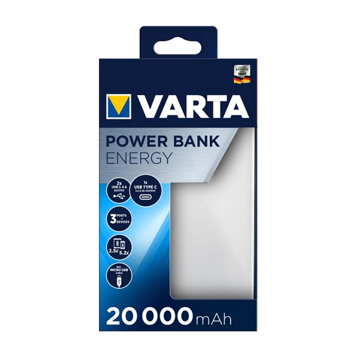 Prijenosna baterija VARTA Energy, 20000mAh-2