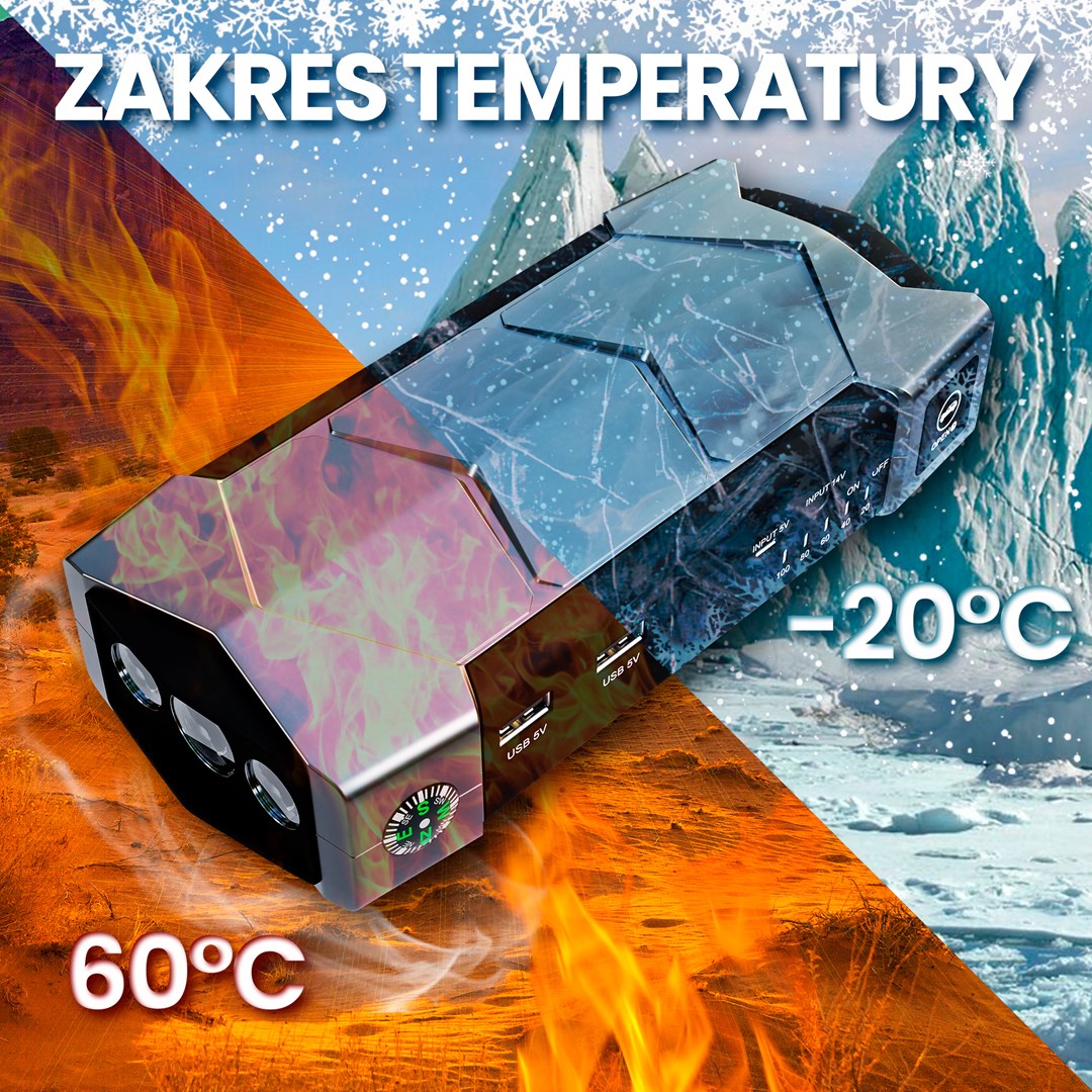 Prijenosna baterija za pokretanje automobila EXTRALINK Jump Max7 (10000mAh, 3x LED svjetiljka, kompas, čekić)-17