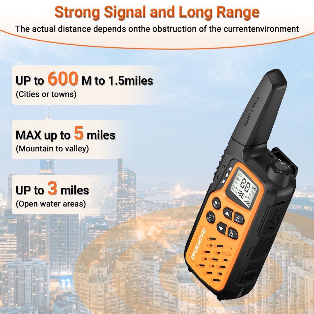 Radiotelefon BAOFENG Walkie-talkie BF-T25E narančasta-4