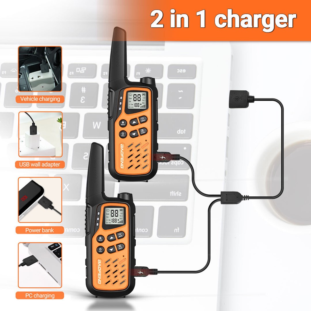 Radiotelefon BAOFENG Walkie-talkie BF-T25E narančasta-3