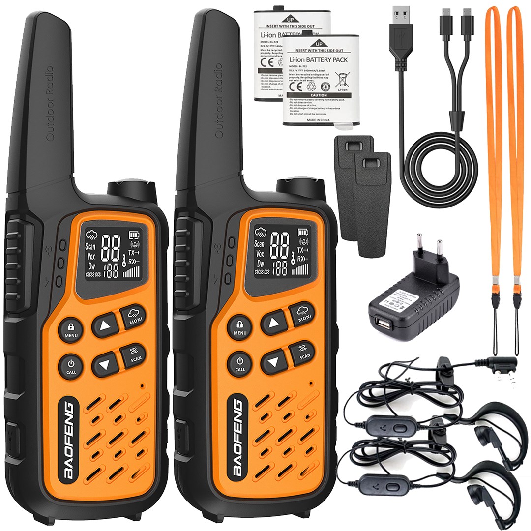 Radiotelefon BAOFENG Walkie-talkie BF-T25E narančasta-1