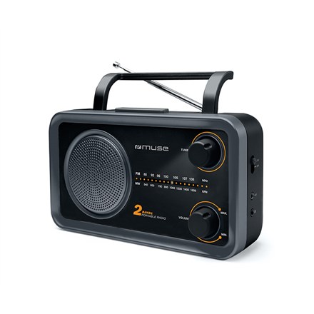 Prijenosni radio MUSE M-06DS (siva, 2-banda, AUX ulaz)-4