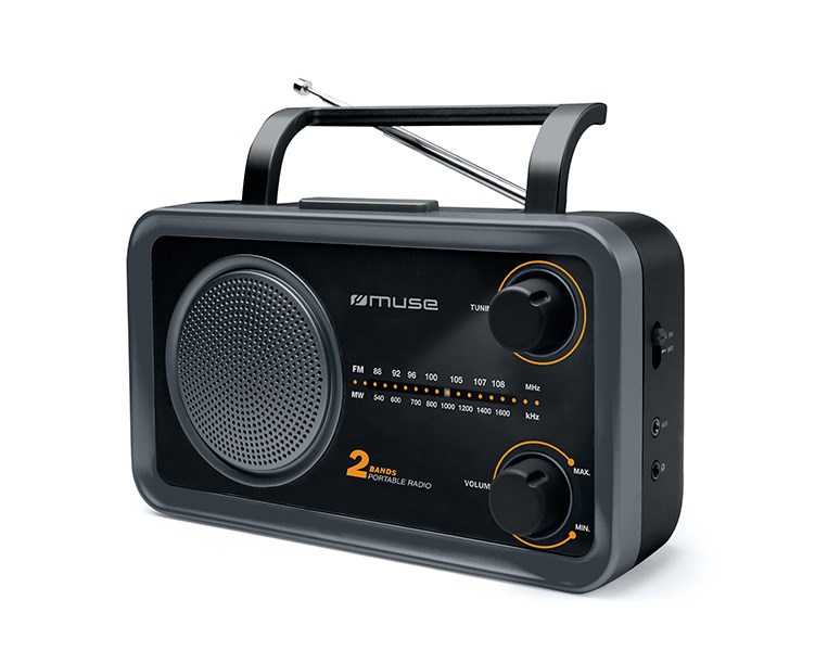Prijenosni radio MUSE M-06DS (siva, 2-banda, AUX ulaz)