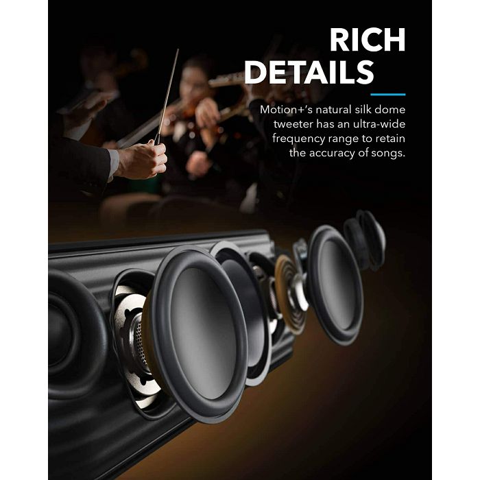 Bluetooth zvučnik ANKER Soundcore Motion + (IPX7 vodooptoran, baterija 12h, Bluetooth, crni)-3