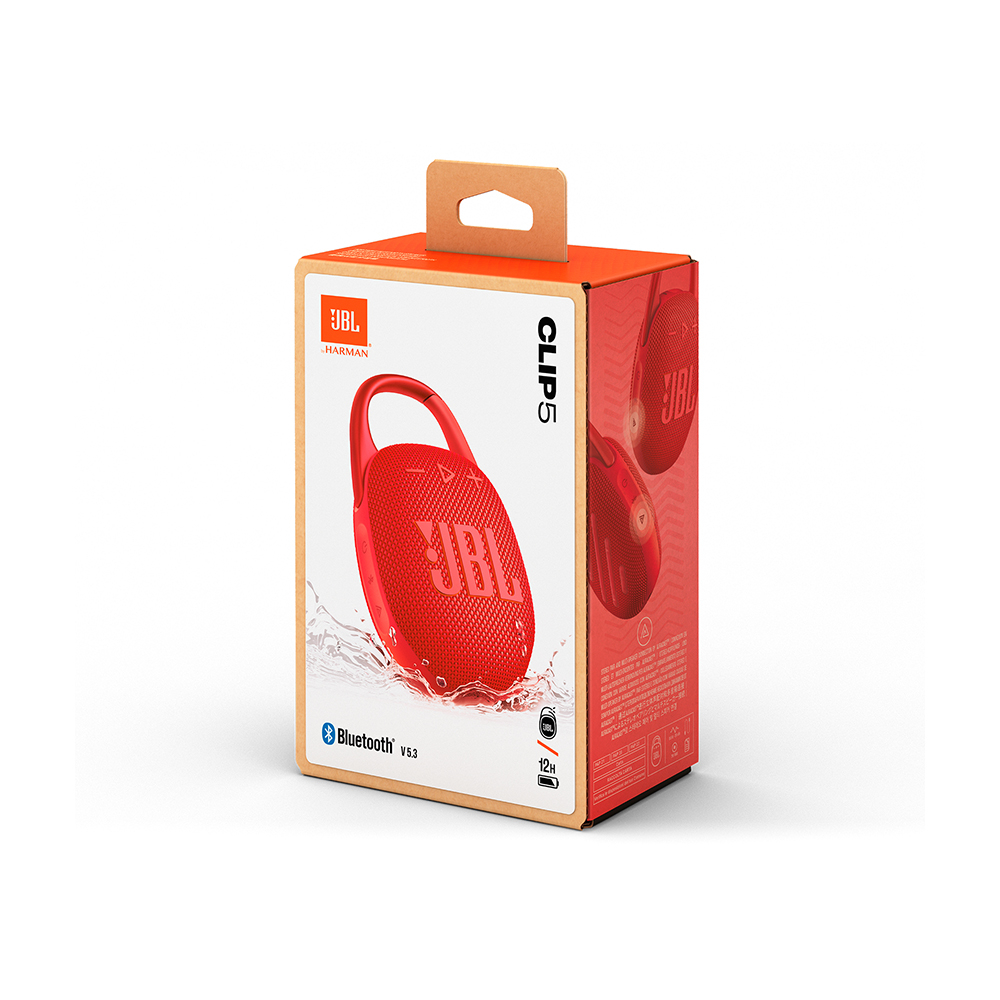 Bluetooth zvučnik JBL CLIP 5 crveni (IP67 vodootporan, baterija 15h, Bluetooth)-12