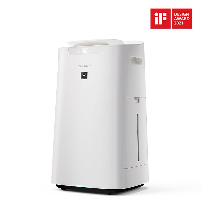 Pročišćivač zraka s funkcijom ovlaživanja SHARP UA-KIL80E-W sivi (Plasmacluster Ion Technology, 3 razine filtra, ovlaživač, 3,0 l, do 408m3/h)