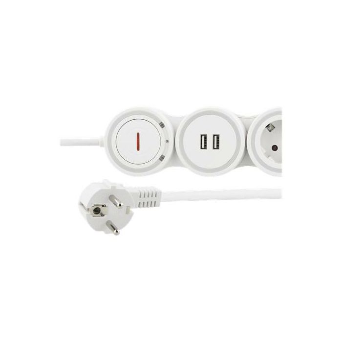 Produžna letva DELTACO Flexible GT-290 (4 utičnice, 1,4 m, 16A 3500W, 2x USB-A)-1