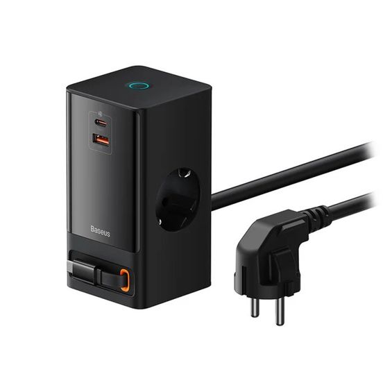 Produžna Utičnica/Kućni Punjač BASEUS Power Combo 65W, 1x USB-C, 1x USB-A, 2x AC, PSLR000301-2