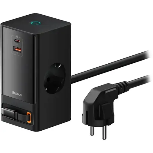 Produžna Utičnica/Kućni Punjač BASEUS Power Combo 65W, 1x USB-C, 1x USB-A, 2x AC, PSLR000301-0