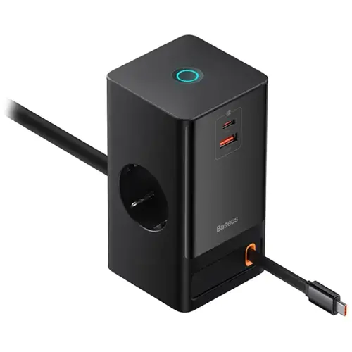 Produžna Utičnica/Kućni Punjač BASEUS Power Combo 65W, 1x USB-C, 1x USB-A, 2x AC, PSLR000301-1