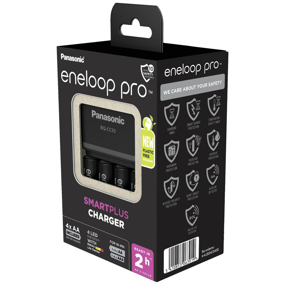 Punjač baterija PANASONIC Eneloop Pro BQ-CC55E + baterije 4xAA 2500mAh-3