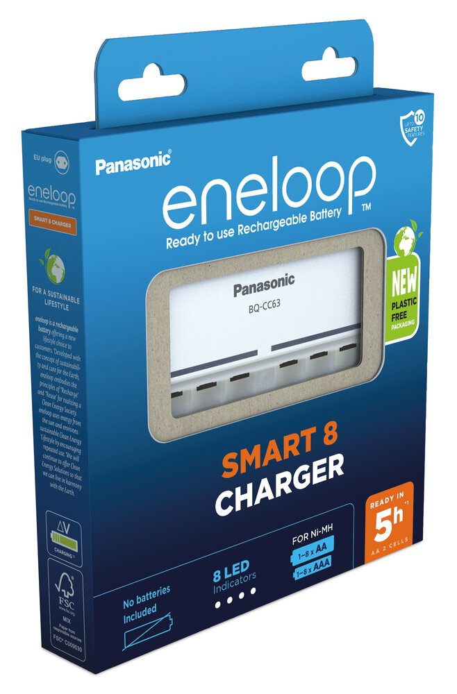 Punjač baterija PANASONIC ENELOOP Smart BQCC63E, brzi, 8 mjesta za punjenje-2