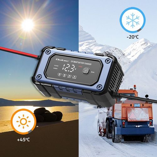 Punjač baterija s funkcijom popravka QOLTEC 52483 (inteligentni mikroprocesorski punjač, 12V, 6A, LED, 4 načina rada)-29