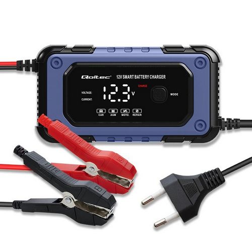 Punjač baterija s funkcijom popravka QOLTEC 52483 (inteligentni mikroprocesorski punjač, 12V, 6A, LED, 4 načina rada)-28