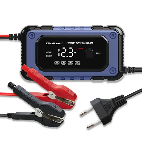 Punjač baterija s funkcijom popravka QOLTEC 52483 (inteligentni mikroprocesorski punjač, 12V, 6A, LED, 4 načina rada)-19