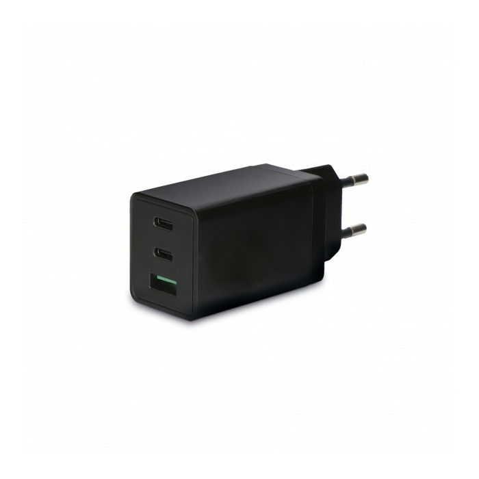 Punjač KSIX GAN2 2 x USB C + 1 USB-A crni-1