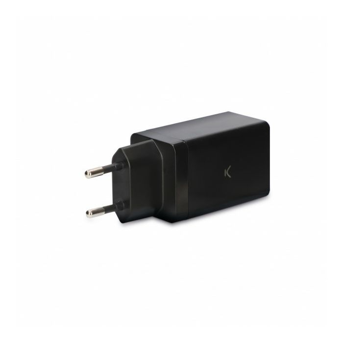 Punjač KSIX GAN2 2 x USB C + 1 USB-A crni