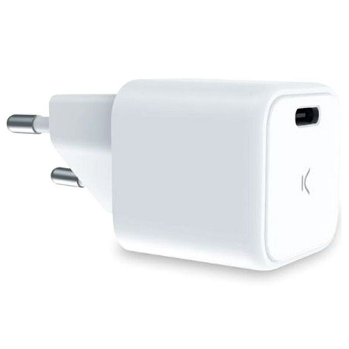Zidni punjač KSIX GaN, USB-C 30W PD, ultra brzi bijeli-0