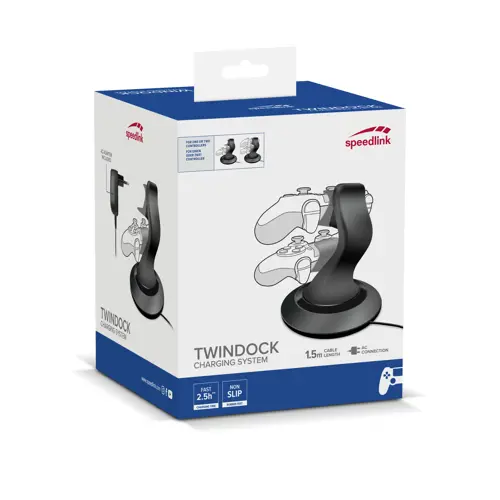 Punjač SPEEDLINK Twindock, za PS4 2 kontrolera-3