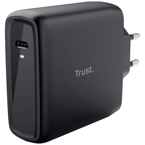 Punjač TRUST, Maxo 100W, 24818, 1xUSB-C, Kabel USB-C na USB-C crni (5 godina jamstva)