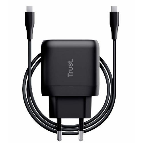 Punjač TRUST, Maxo 45W, 24816, 1xUSB-C, Kabel USB-C na USB-C crni (5 godina jamstva)-3