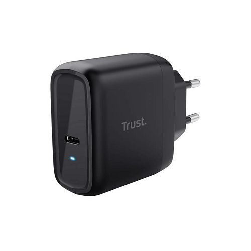 Punjač TRUST, Maxo 65W, 24817, 1xUSB-C, Kabel USB-C na USB-C crni (5 godina jamstva)
