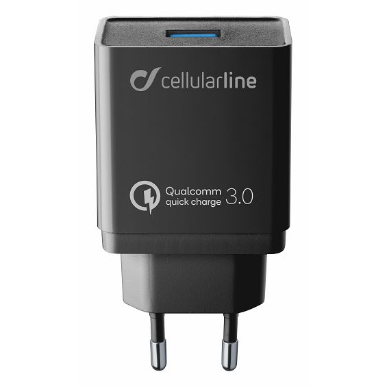 Kućni punjač za mobitel s kablom CELLULARLINE USB C 3A / 18W crni-1