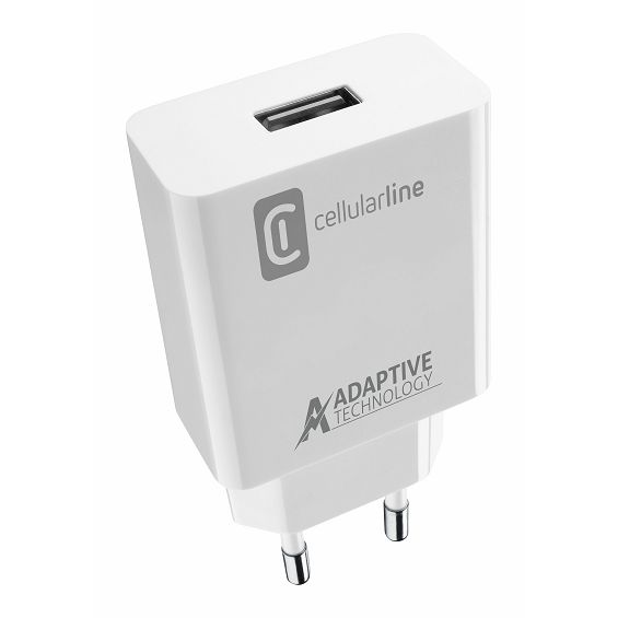 Kućni punjač za mobitel s kablom CELLULARLINE USB Micro 3A/15W crni-1