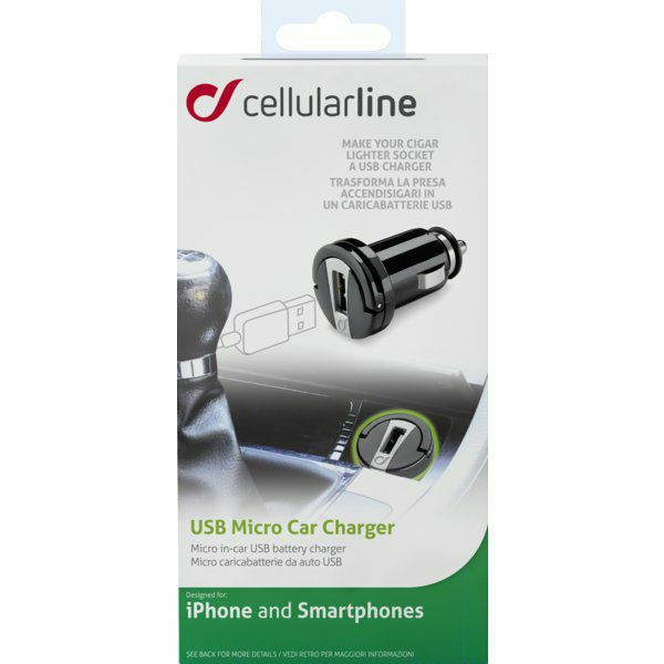 Auto punjač za mobitel CELLULARLINE USB MICRO CAR CHARGER crni-1