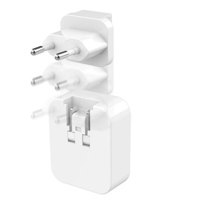 Punjač za mobitel CELLY 4 U 1, 2.4A - UK, USA, EUROPE, AU bijeli-2