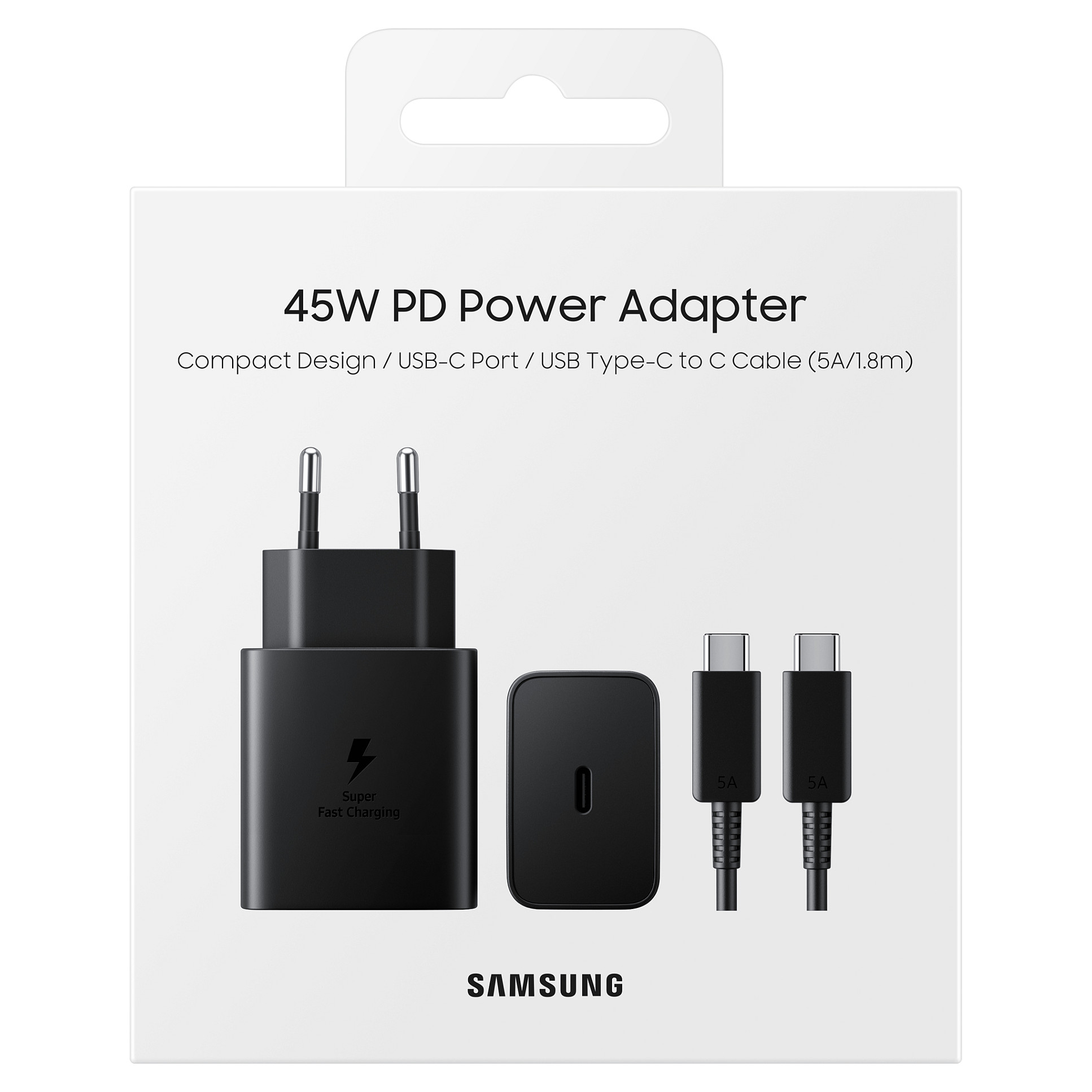 Punjač za mobitel SAMSUNG EP-T4510XBE,PD 45W,Type C kabel 1.8m 5A-4