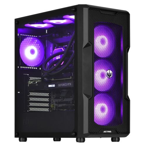 Računalo ACTINA Midi Tower (AMD Ryzen 7 7800X3D, 32GB RAM, 1TB SSD, NVIDIA GeForce RTX 4070 Ti, no OS) crno-0