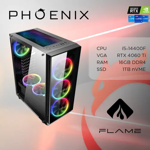 Računalo Phoenix FLAME Y-559 (Intel i5 14400F/16GB DDR4/NVMe SSD 1TB/VGA RTX 4060 TI) - Win 11 Pro-2