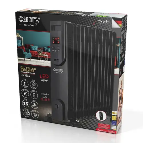 Uljni radijator CAMRY CR 7814 (2500W) crni-3
