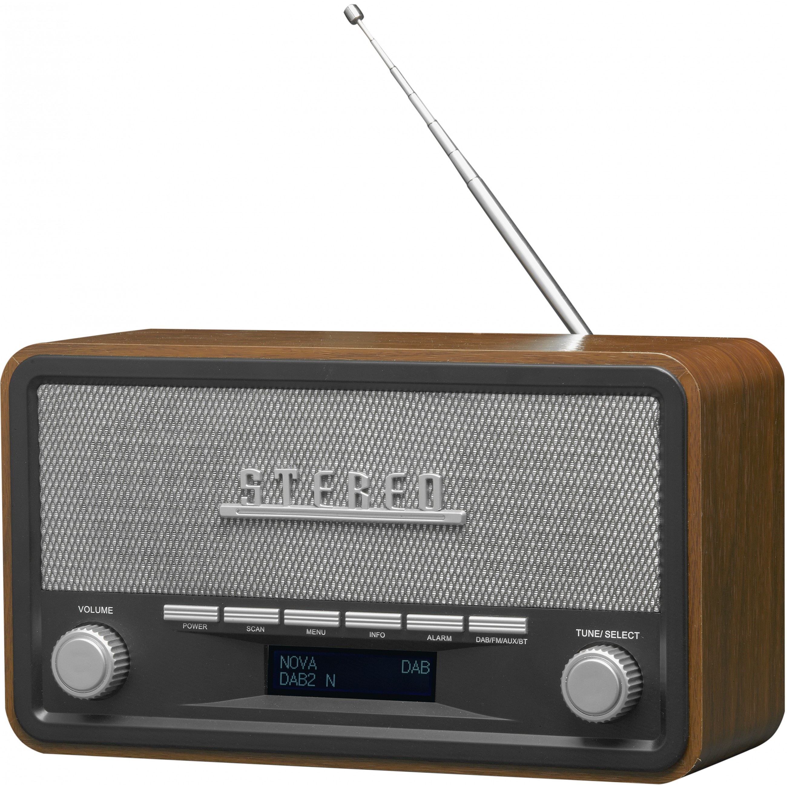 Retro DAB+/FM radio Denver DAB-18 dark wood-2