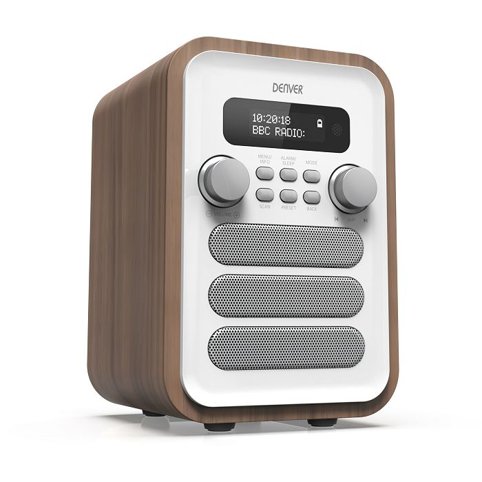 Denver DAB-48WHITE Personal Digital White, Wood-1