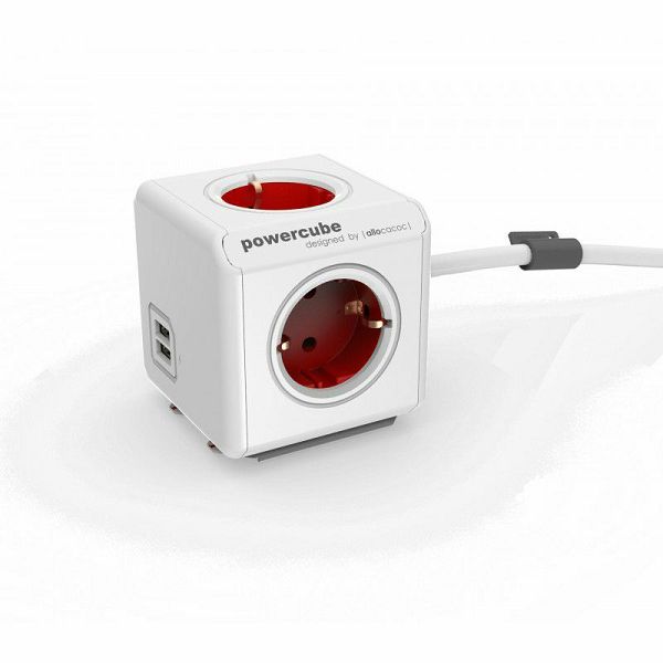 Razdjelnik POWERCUBE Extended USB crveni-0